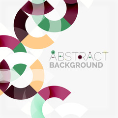 Colorful rings on grey background, modern geometric pattern design