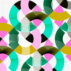 Obraz premium Colorful rings on grey background, modern geometric pattern design