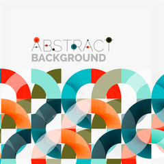 Colorful rings on grey background, modern geometric pattern design