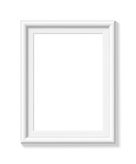 White picture frame. Portrait orientation