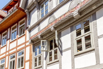 Fachwerkhaeuser in der Altstadt von Hameln
