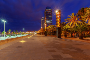 Barcelona. Olympic port at dawn.