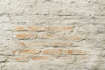 Trendy brick wall designed in the restaurant
