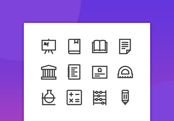 Education Line Icons