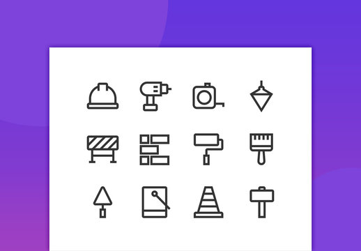 Construction Line Icons