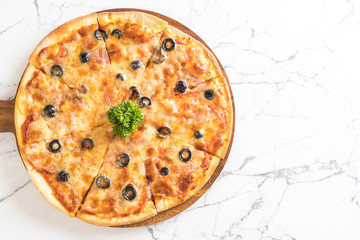 pepperoni pizza with olive