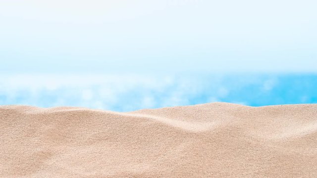 On the Beach / By the Sea - sand dune in front of beautiful azure sea on a sunny day - seamless loop - ProRes