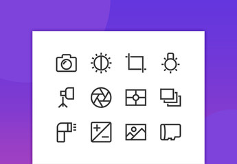 Photography Line Icons