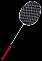 Badminthon raket on black