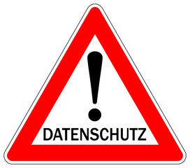 Datenschutz! / Warndreieck