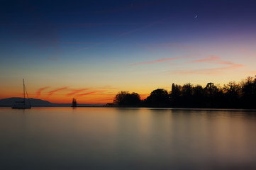 Sunset on Lake of geneva