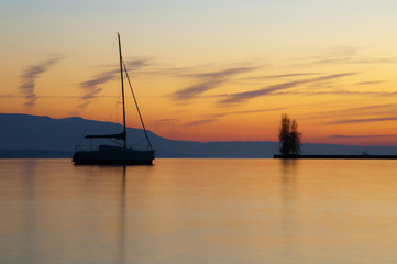 Sunset on Lake of geneva
