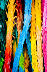 Thousand origami paper cranes - Hiroshima peace memorial park