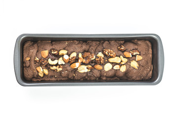 Chocolate cake cake, nuts cake