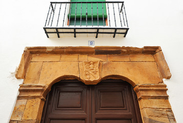 Obraz premium Escudo nobiliario en una casa importante de Almagro, Castilla la Mancha, España