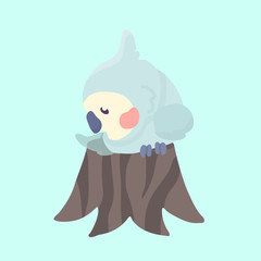 Cute parrot bird cartoon.