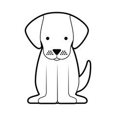 cute dog mascot icon vector illustration design