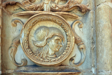 Fototapeta na wymiar Convent of the Order of Christ in Tomar Portugal, stone detail