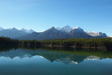 Mountain view and lake