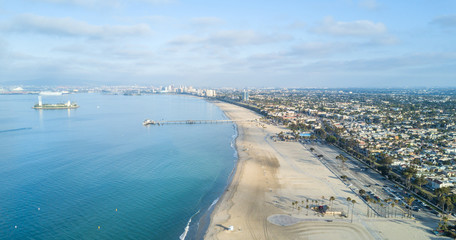 Long Beach Drone View