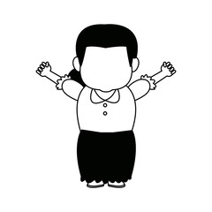 portrait of lovely grandmother old woman happy