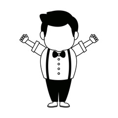 portrait happy grandfather man family person