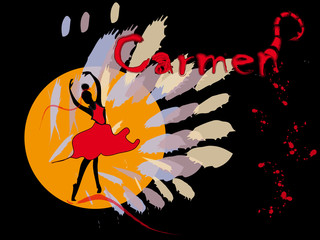Female silhouette, ballerina, Carmen © Oksana Budnichenko
