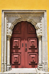 Wooden door in Sintra, Portugal