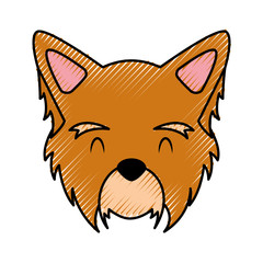 cute dog mascot icon vector illustration design