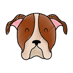 cute dog mascot icon vector illustration design