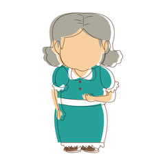 lovely grandmother old woman image cheerful