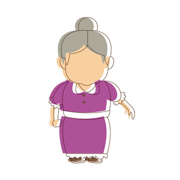 lovely grandmother old woman image cheerful