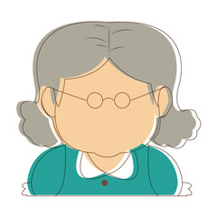 Obraz premium lovely grandmother old woman image cheerful