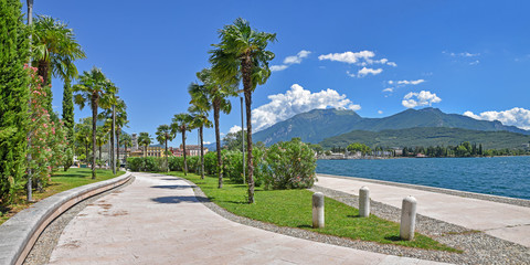 Uferpromenade Riva del Garda mit Palmenallee