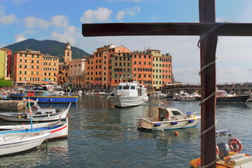 Obraz premium Camogli Fischerhafen