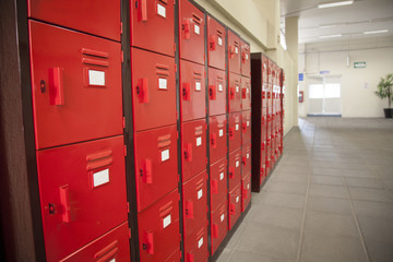School red lockers