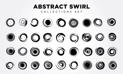 Foto op Canvas Spiral movement and rotation Design elements set © ariyodesign
