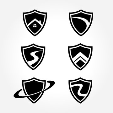 Creative Shield Symbol Design Collections set