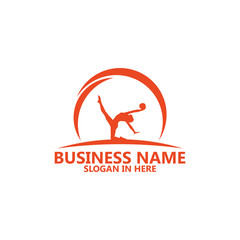 Fitness With Ball Logo Template Design