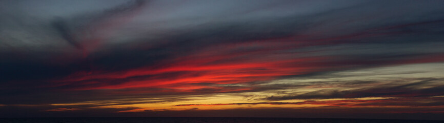 Panorama Abendrot Meer
