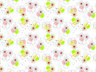 vector floral pattern with soft color