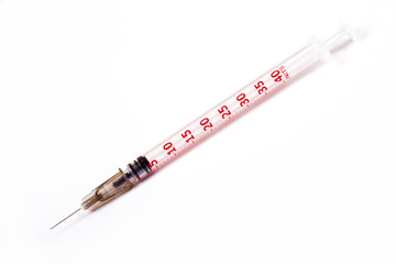 Empty medical syringe