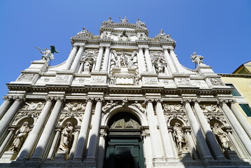 Obraz premium Statue from the church of Santa Maria del Giglio founded around 900AD