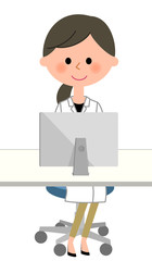 白衣の女性　PC