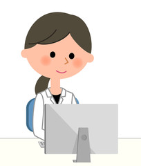 白衣の女性　PC