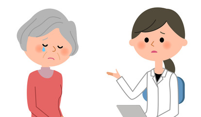 白衣の女性　問診　診察