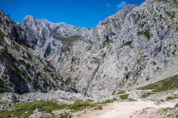 Ruta del Cares trail in Picos de Europa mountains