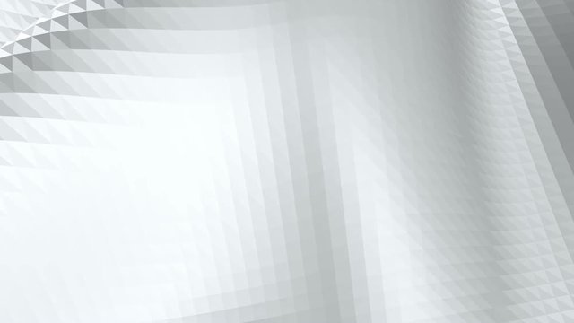 Abstract black and white low poly waving 3D surface as landscape or cyberspace. Grey abstract geometric vibrating environment or pulsating background in cartoon low poly popular stylish 3D design.