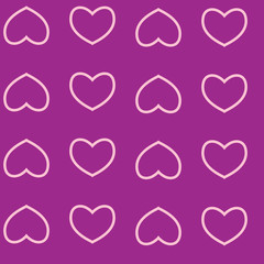 Seamless pattern with hearts. Background of hearts on Valentine Day. Good for textiles, interior design, for book design, website background.