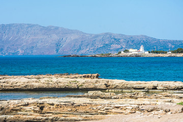 Most beautiful places of Crete. Greece. Beautiful beach in Crete